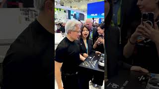 #Jensen Huang is celebrating #GIGABYTEs 40th anniversary with us✨ #COMPUTEX2026 #ENTERINFINITY