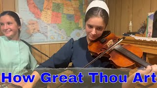 Video thumbnail of "How Great Thou Art, Gospel Music Videos from The Brandenberger Family featuring Bluegrass harmonies"