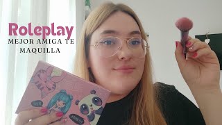 ASMR ROLEPLAY/ AMIGA TE MAQUILLA PARA UN EVENTO