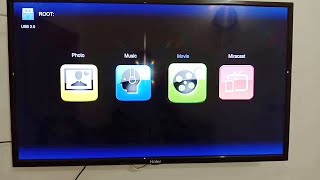 Haier LED TV 1TB hard drive test how to use USB haier Led TV haier tv usb connection