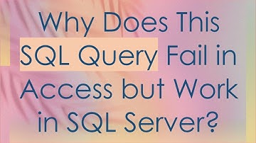 Why Does This SQL Query Fail in Access but Work in SQL Server?