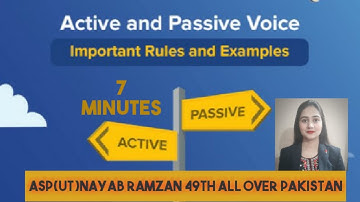 Active and Passive Voice | Miss Nayab (49th CTP-PSP) |C.C.A| CSS