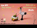 Live BTS making stop motion bricks cake shop and red crown crane! ✨