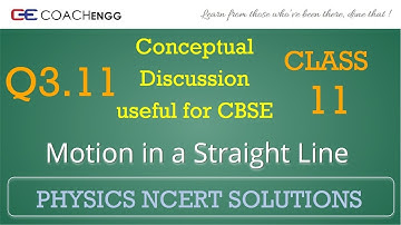 Motion in a Straight Line Exercise 3.11 NCERT Solutions Class 11 Rectilinear Motion