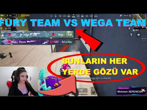 FURY TEAM VS WEGA TEAM!! PUBG MOBILE YAYINCI KARŞILAŞMALARI!!