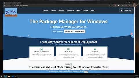 Install software quickly on a new machine with Chocolatey