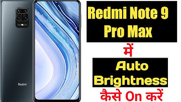 How to on auto brightness on redmi note 9 pro max || Redmi note 9 pro max auto brightness ||