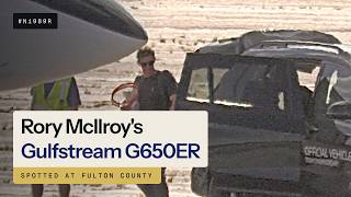 Rory McIlroy Boards Private Jet after East Lake Tournament