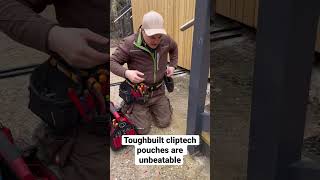 Toughbuilt Belt and cliptech system is unbeatable. We have been using them for 8 years, and love it.
