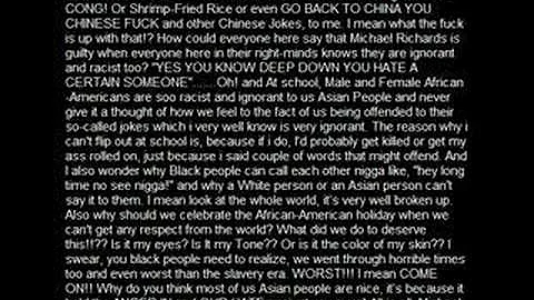 Re: Guys who were brunt of Richard's racial tirade...