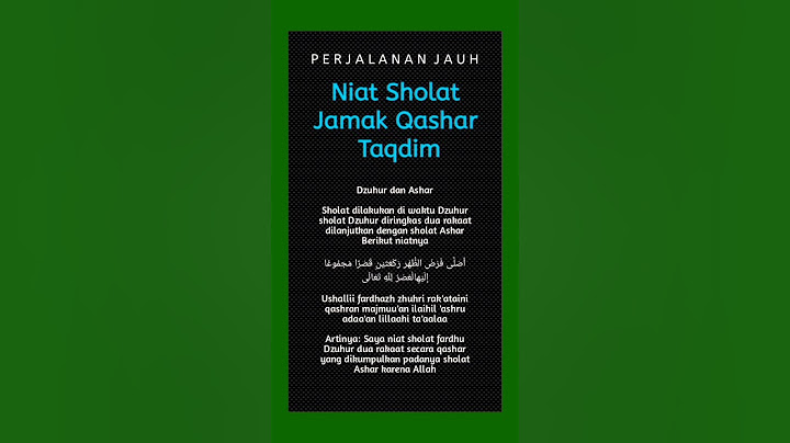 Niat sholat jamak qashar taqdim - dilakukan di waktu Dzuhur#shorts