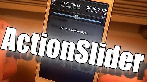 ActionSlider- Notification Center Widget