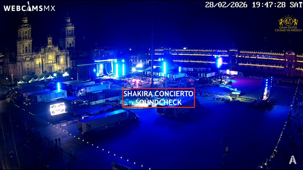 🔴 #CDMX ((#Shakira)) | Atentos al Soundcheck del concierto. #Zócalo #EnVivo