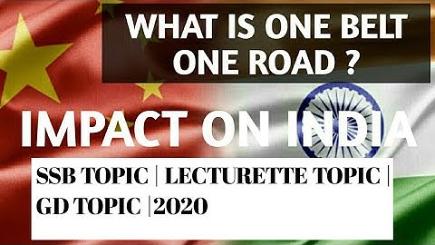 #11 ONE BELT ONE ROAD | SSB GD Topics | SSB Lecturette Topics | by THE GATE