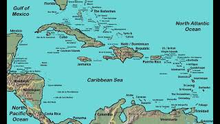 map of the Caribbean Islands