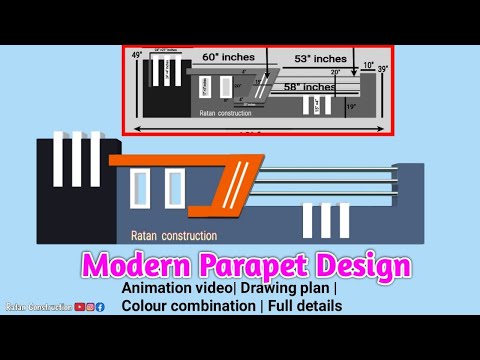 Morden Parapet Wall Design || 3D parapet wall design || video n. 653