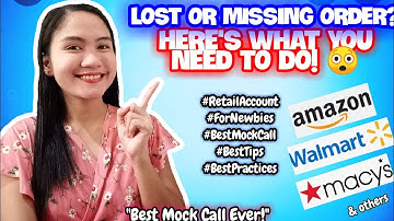 RETAIL ACCOUNT SAMPLE MOCK CALL ABOUT LOST OR MISSING PACKAGE FOR NEWBIES 2025 | NAYUMI CEE ✨