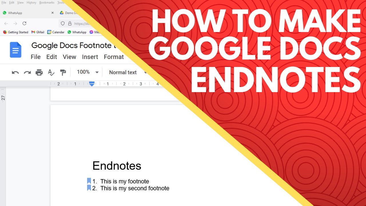 How Do You Do Endnotes In Google Docs?