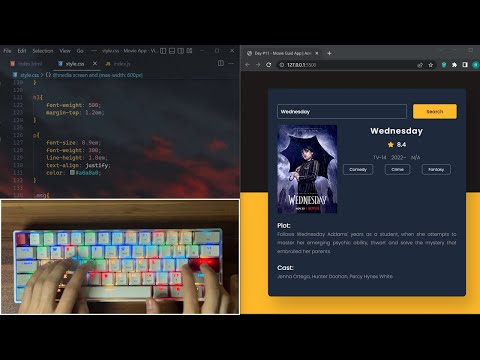 ASMR Programming - Movie Guide App With Javascript - No Talking