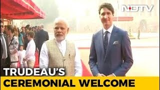 Justin Trudeau Gets Ceremonial Welcome At Rashtrapati Bhavan, Meets PM Modi