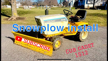 Snowplow Installation on a Cub Cadet Tractor