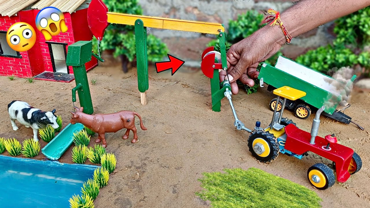 DIY how to make cow shed | house of animals | horse house– cow shed | mini hand pump | Woodwork P-22