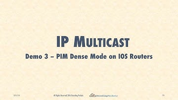 Demo 3.1 - PIM Dense Mode on IOS Routers
