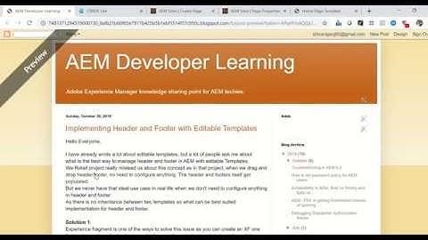 Implementing Header and Footer in Editable Templates Part-2