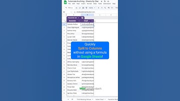 Splits tekst eenvoudig in kolommen zonder een formule te gebruiken in Google Sheets!