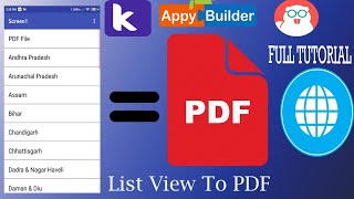 🔥🔥 List view to PDF or Website in Kodular/Thunkable || 🔥🔥 Free aia File || Kodular App ||