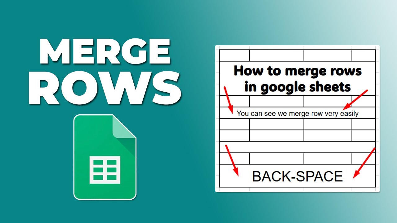 How to merge rows in google sheets - YouTube