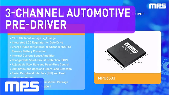 3-Channel, 6V to 40V Automotive Motor Pre-Driver: MPQ6533-AEC1