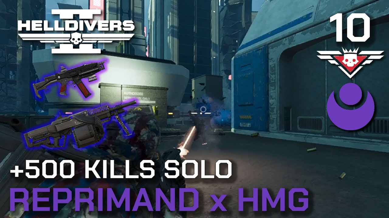 Helldivers 2 - REPRIMAND x HMG Loadout - Solo Full Clear - No Deaths ...
