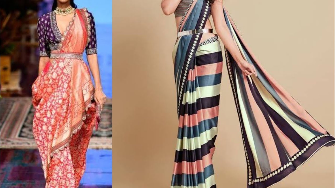 How to style your saree with belt/ saree ideas 2022/ trendy trending