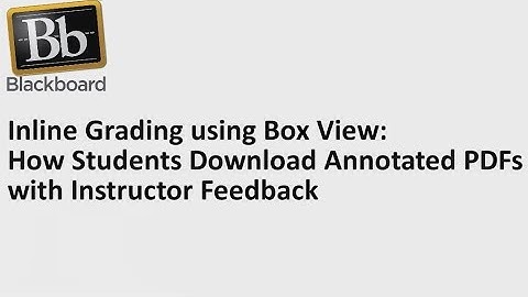 How Students Download an Annotated PDF from Bb Assignments