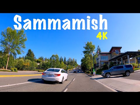 Relaxing 4K Drive in Seattle Suburb in an Amazing Weather - SAMMAMISH WASHINGTON