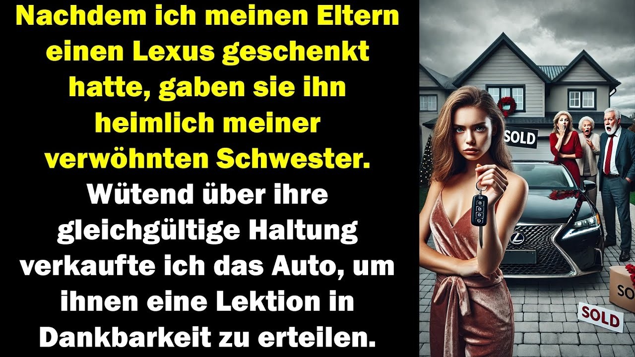 Ich schenkte meinen Eltern einen Lexus sie gaben ihn meiner Schwester Wütend verkaufte ich das A
