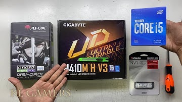 intel Core i5 10400F GIGABYTE H410M H V3 Kingston NV1 AFOX GT1030 N5000 PC Build