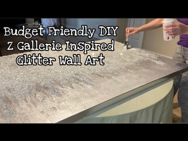 Budget Friendly DIY Z Gallerie Inspired Glitter Wall Art