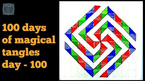 Zentangle  || 100 Days of magical tangles - Day 100 || Doodle Patterns || Zendoodle || SWASTIKAM