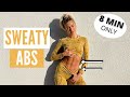 8 MIN. SWEATY ABS WORKOUT - loose lower and upper belly fat // burn calories | Mary Braun