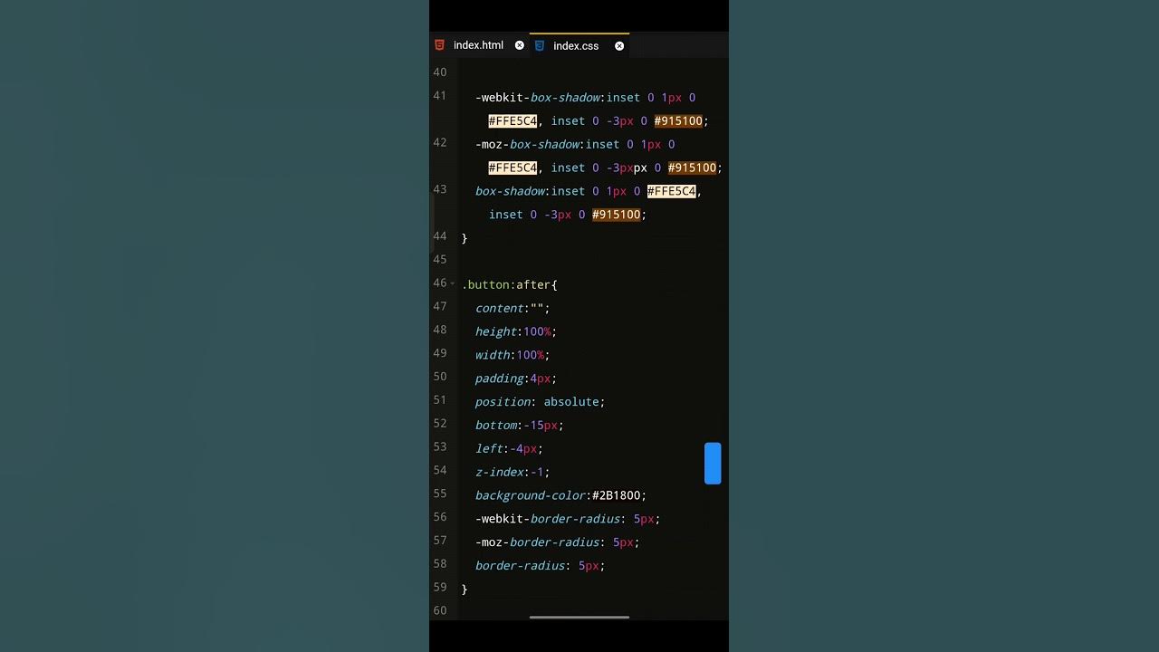 3D Button using html and css #short #html #css - YouTube