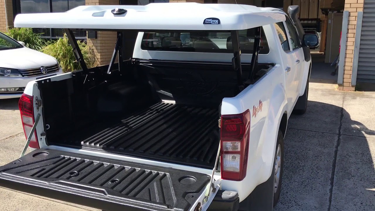 2018 Isuzu DMax in white with UniUte hard lid and tub liner. YouTube