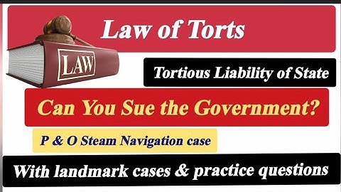 Tortious Liability of the State | State Liability under Law of Torts | UGC NET & Judiciary Notes