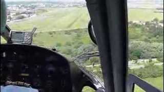 Helicopter landing at the airfield of Saint-Cyr-l'Ecole