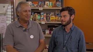Food pantry designed to look like grocery store