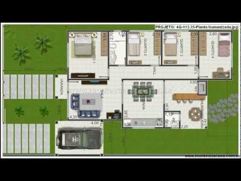 Plantas De Casas De 4 Quartos Montesuacasa Com Br Youtube