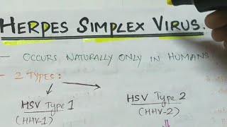 Herpes simplex viruses | Microbiology | Handwritten notes