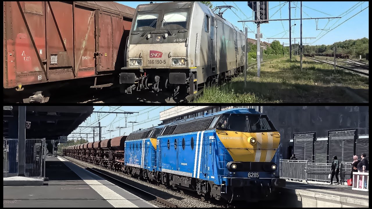 Trains at Tubize & Clabecq Station (4K) 09-05-25