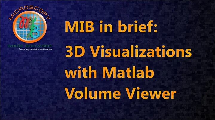 MIB in brief: 3D Visualizations with Matlab  Volume Viewer